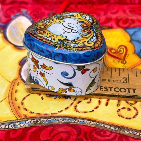 4 Set Multicolor & Size Brighton Heart-Shaped Decorative Tin Collection & Bag - Picture 12 of 16